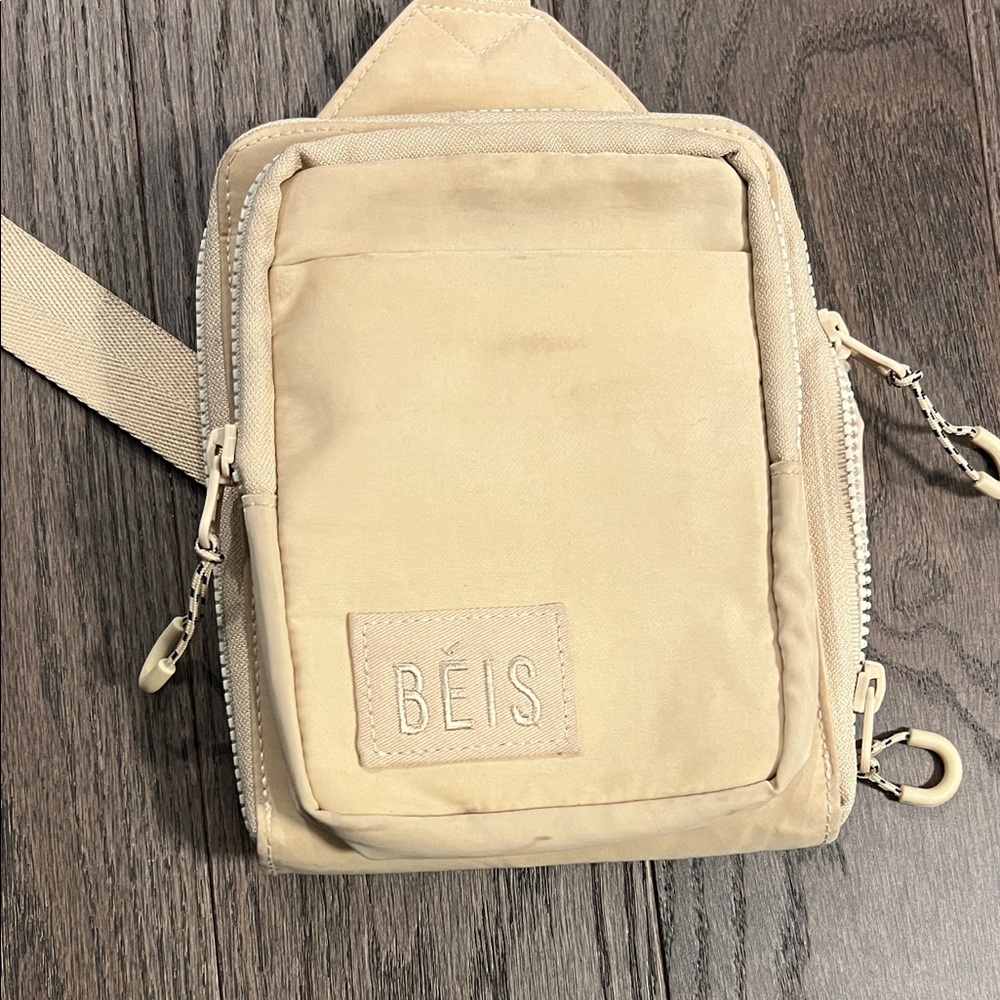 BEIS Beige Sport Sling Belt Bag - Picture 2 of 11